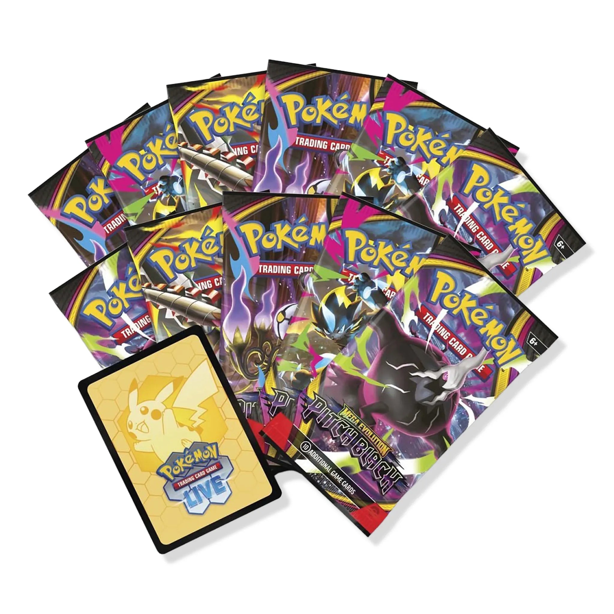 Detailed View of Pokemon Mega Evolution Pitch Black Pokemon Center Elite Trainer Box (2026)